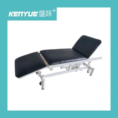 Black PU leather material examination bed is used for hospital medical treatment