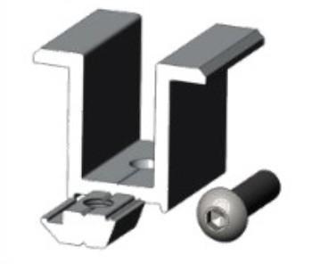 Mid Clamp Solar Panel Roof Mounts with anodized surface treatment