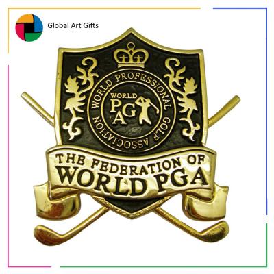 Custom No Color Metal Pin Badge No Minimum Quantity Die Casting / Stamping