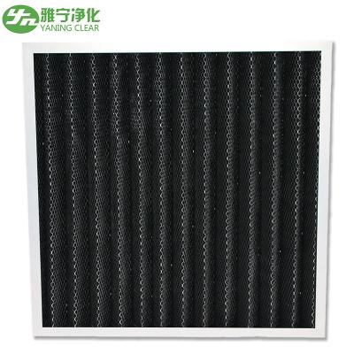 Eradicate Odor Synthetic Fiber Filter , Mini - Pleat Activated Carbon Filters