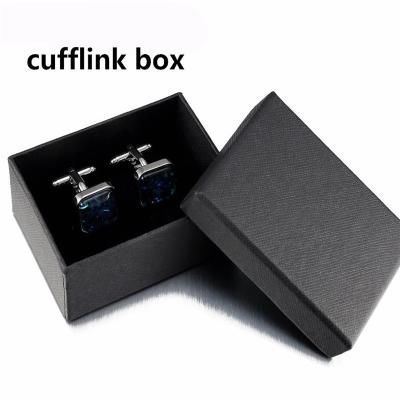 Small Black Gift Packaging Box Rigid Ring Tag Cufflink Gift Box