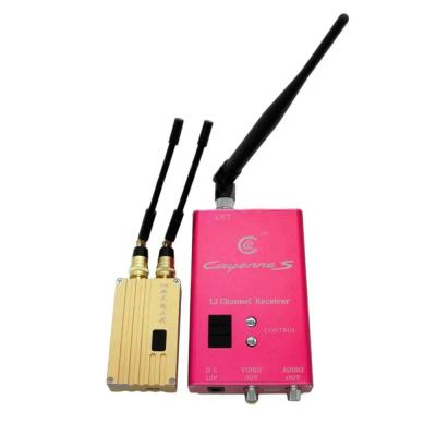 8 Channels 1.2Ghz 8W FPV Wireless Video Transmitter And Receiver For Drones DC 12V Power 40km Range