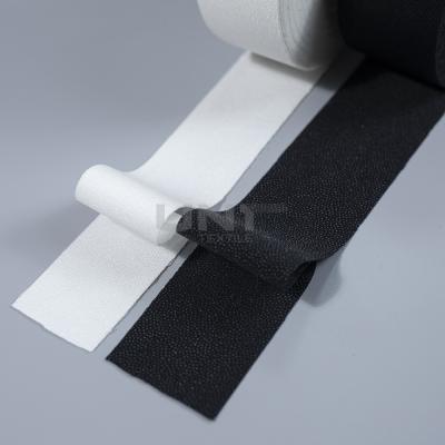 Black Woven Fishbone Waistband Interlining Wear Resistant For Trousers