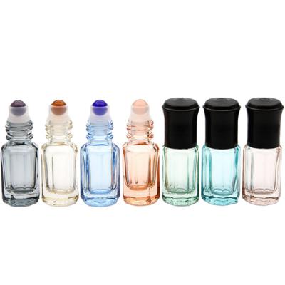 3ml Color  Cover Plastic Cover Small Roll On Bottles With Glass Marbles