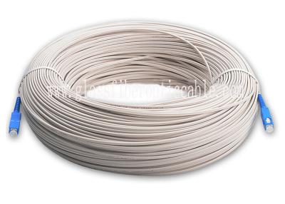 1 / 2 / 4 Core Flat Outdoor Fiber Optic FTTH Drop Cable Self Supporting Fig 8 Bow Type