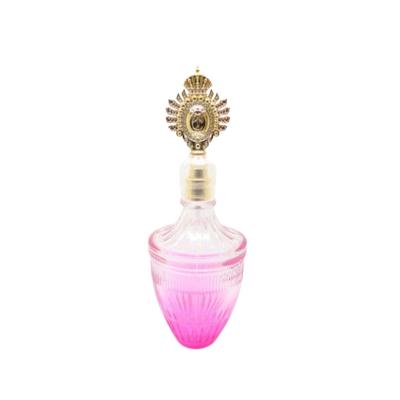 Personal Care 100ml Glass Perfume Bottle With Golden Spayer And Caps