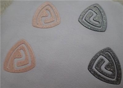 Decorative Customized Heat Transfer Tags With Mental Flash Powder