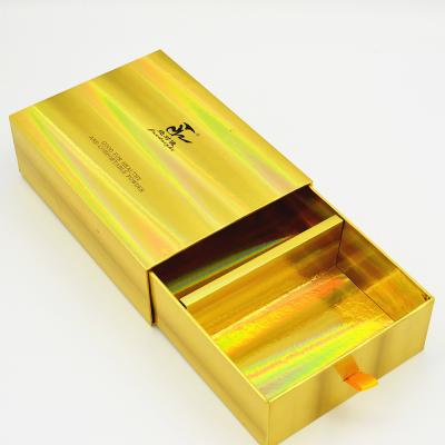 Custom UV Sliding Drawer Gift Boxes ODM Luxury Rigid Packaging With Divider Drawing Tab