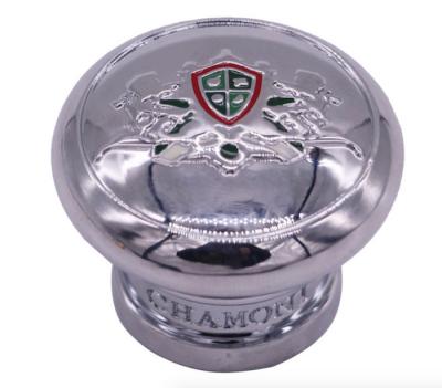 Customized Die Casting Zinc Alloy Perfume Bottle Caps With Silver Grey Plating For High-End Fragrance Bottles